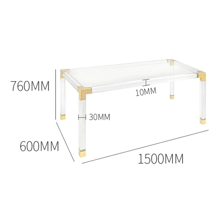Wholse Clear Acrylic Coffee Table