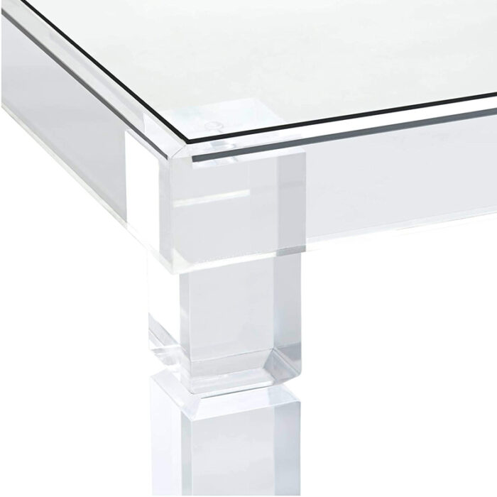 42" Wide Clear Acrylic Rectangular Coffee Table