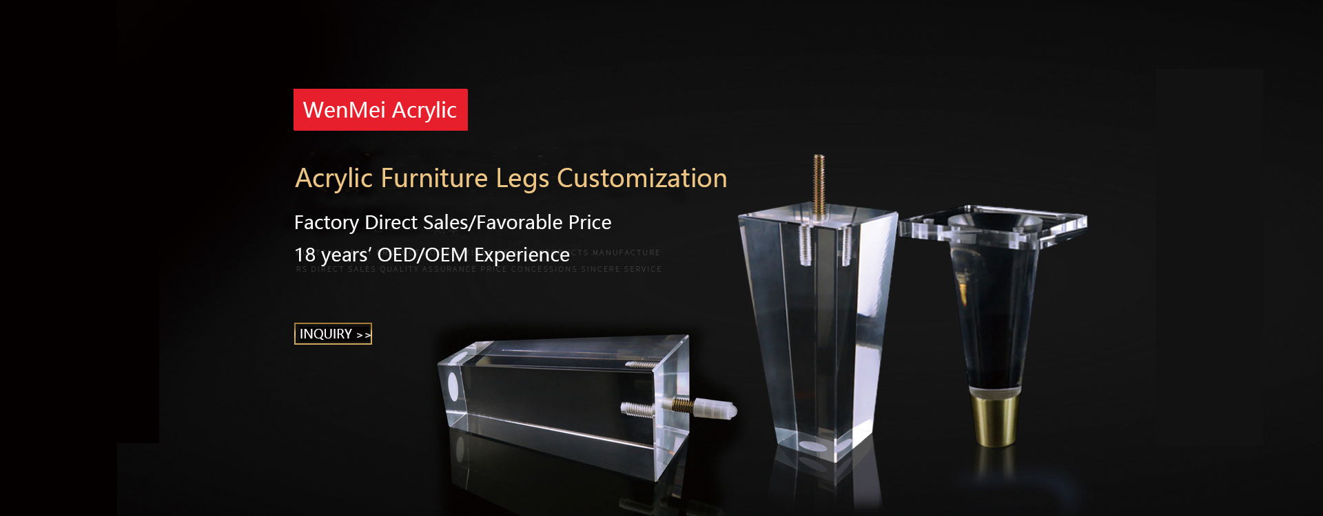 acrylic legs banner